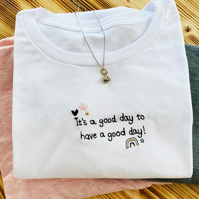 Good Day Embroidered Sweatshirt 2D Crewneck Sweatshirt All Over Print Sweatshirt For Women Sweatshirt For Men Sws3409