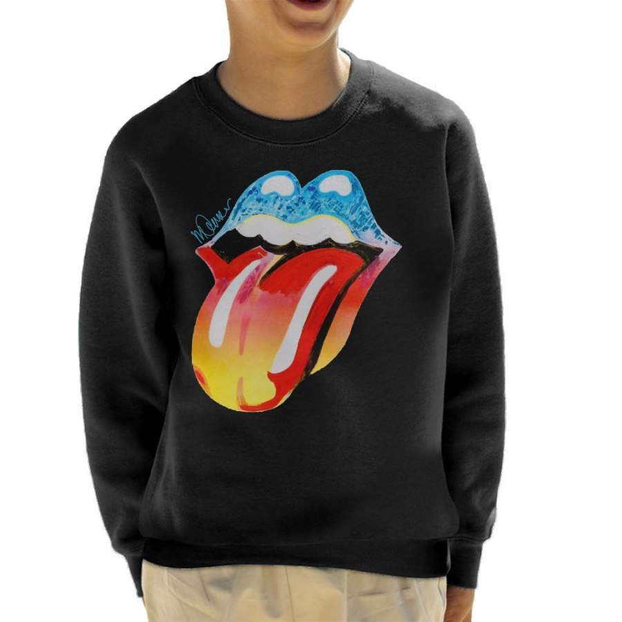 Sidney Maurer Original Portrait Of Rolling Stones Forty Licks Art Kid’s Sweatshirt