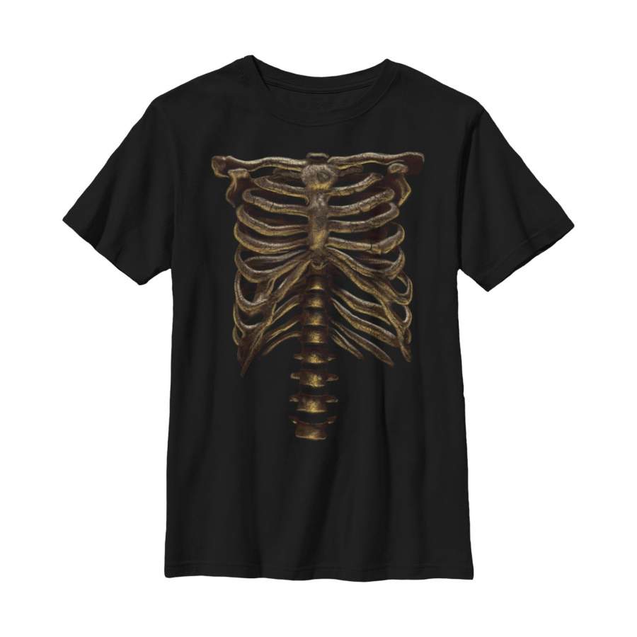 LOST GODS Boy’s Halloween Skeleton Rib Cage T-Shirt