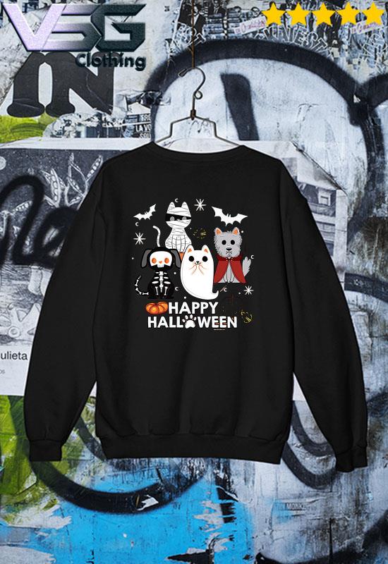 Happy Halloween Pets Cat 2D Crewneck Sweatshirt All Over Print Sweatshirt For Women Sweatshirt For Men Sws1375