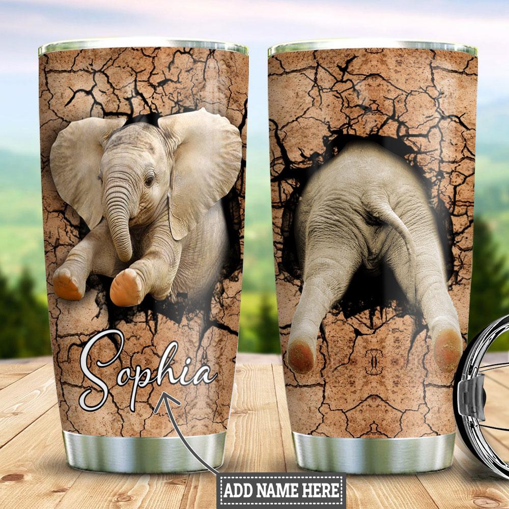 Personalized Elephant Break Through TTZ1211014 Stainless Steel Tumbler