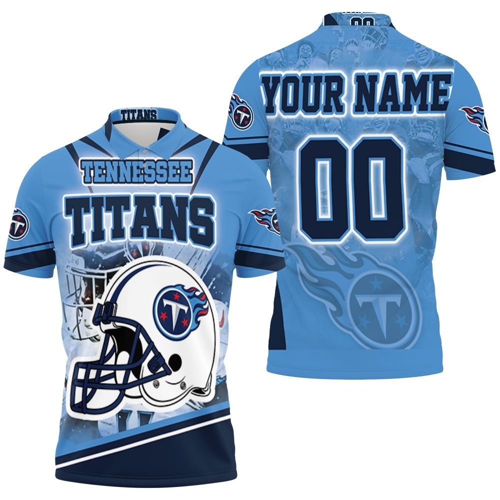 Tennessee Titans Helmet Afc South Champions Super Bowl 2021 Personalized Polo Shirt