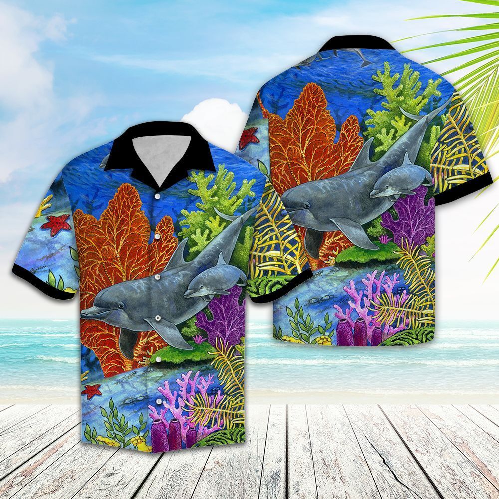 Awesome Dolphin Tg5731- Hawaiian Shirt