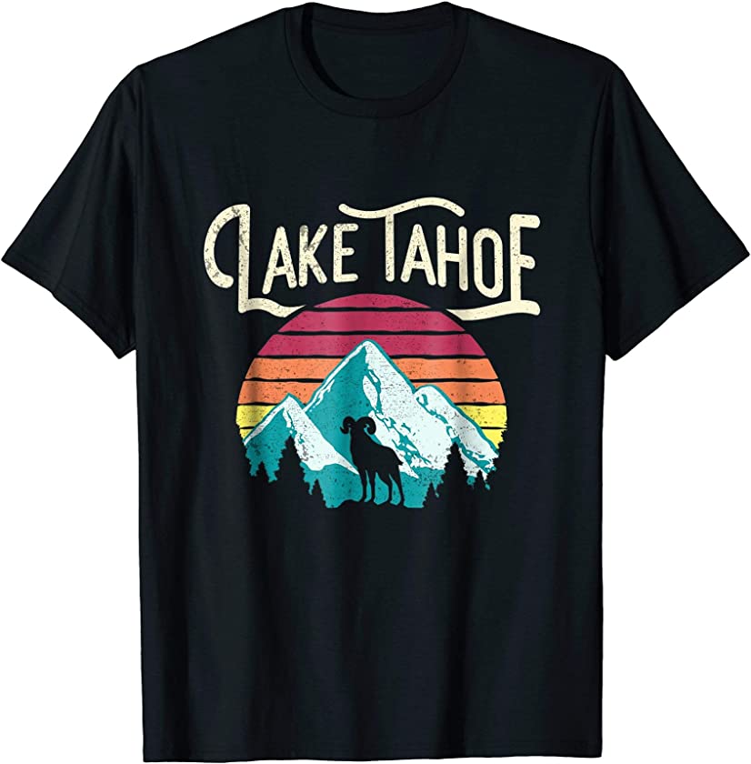 Vintage Lake Tahoe Mountains Retro T Shirt