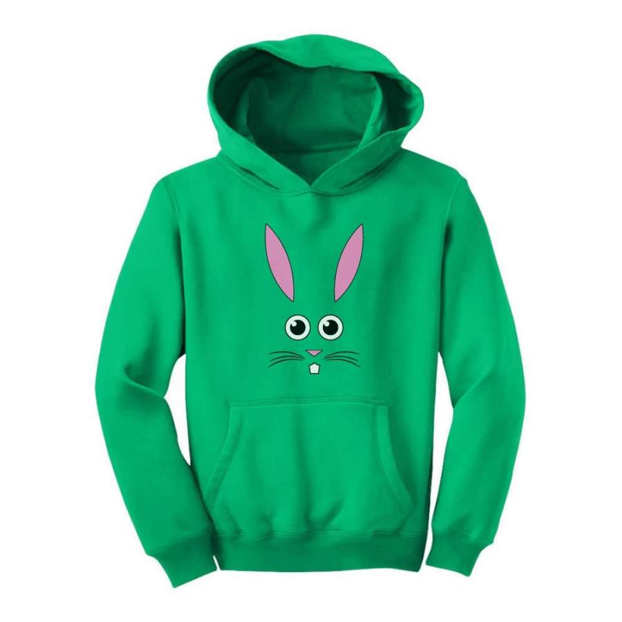 Children’s Cute Easter Bunny Face Youth Hoodie