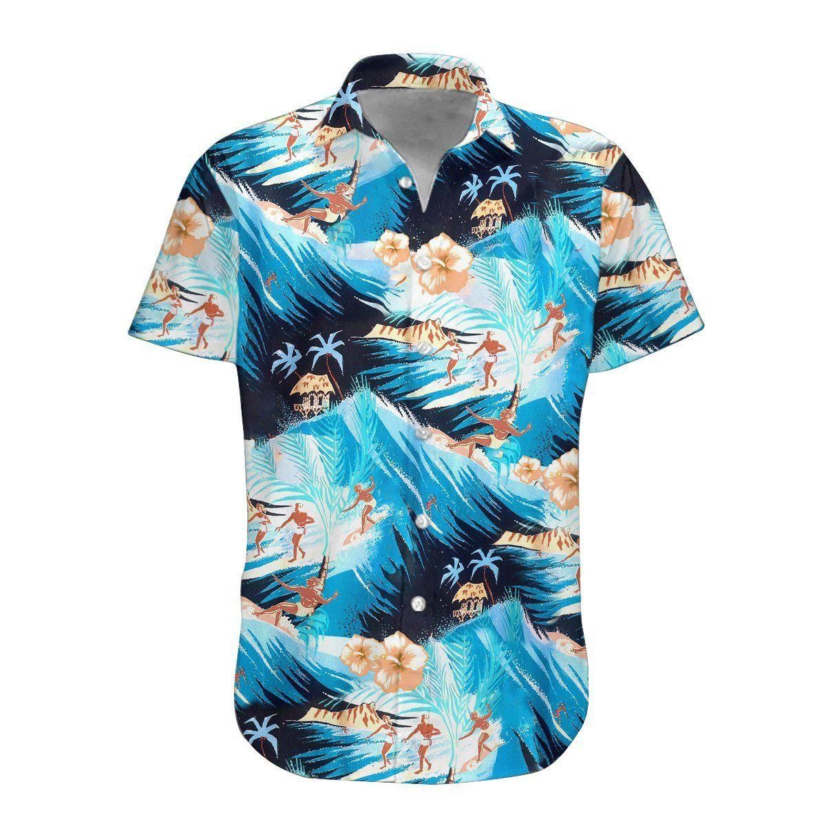 Surfing Aloha Hawaii Shirt Colorful Short Sleeve Summer Beach Casual For Men And Women Ha69545