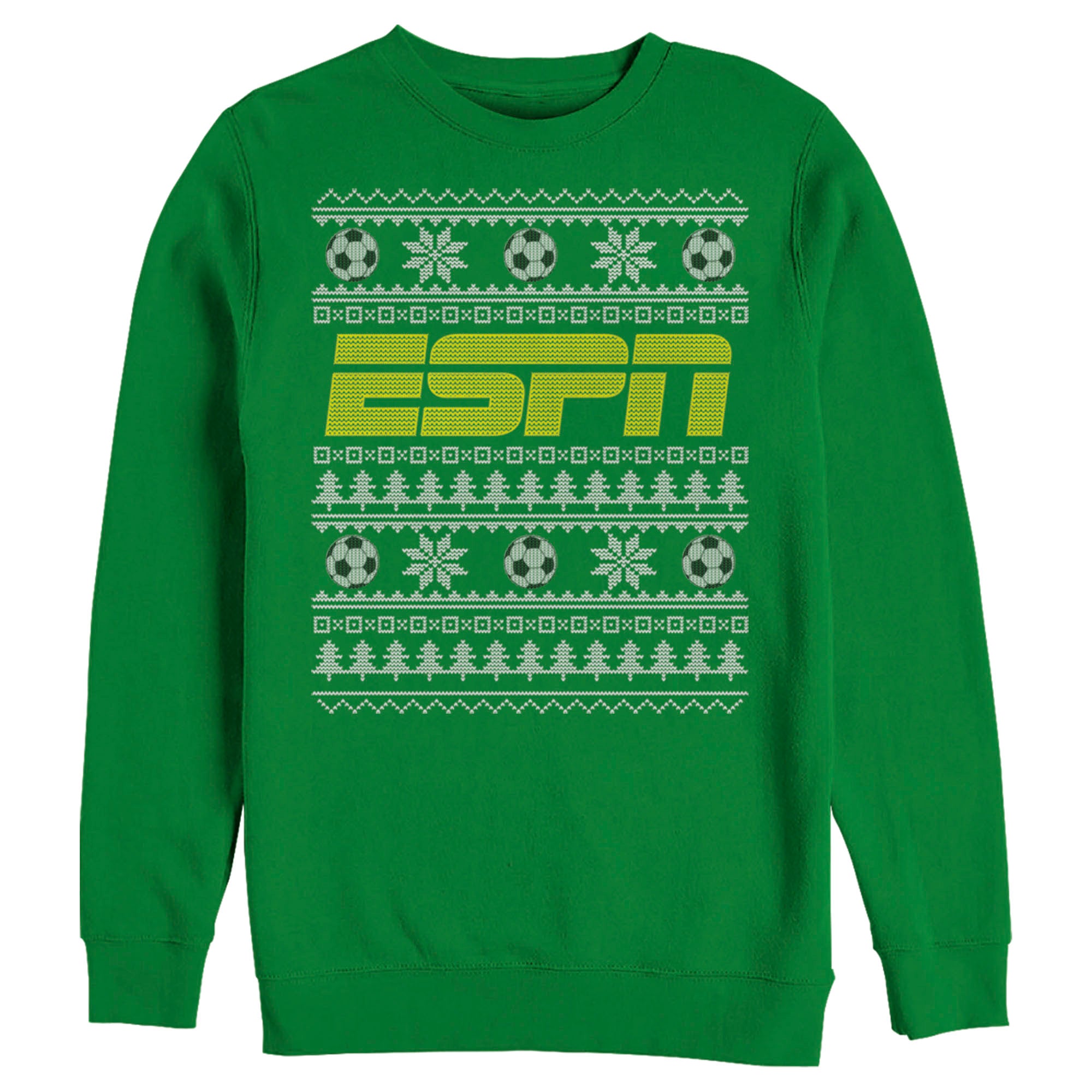 Men’S Espn Soccer Christmas Sweater Green Sweatshirt