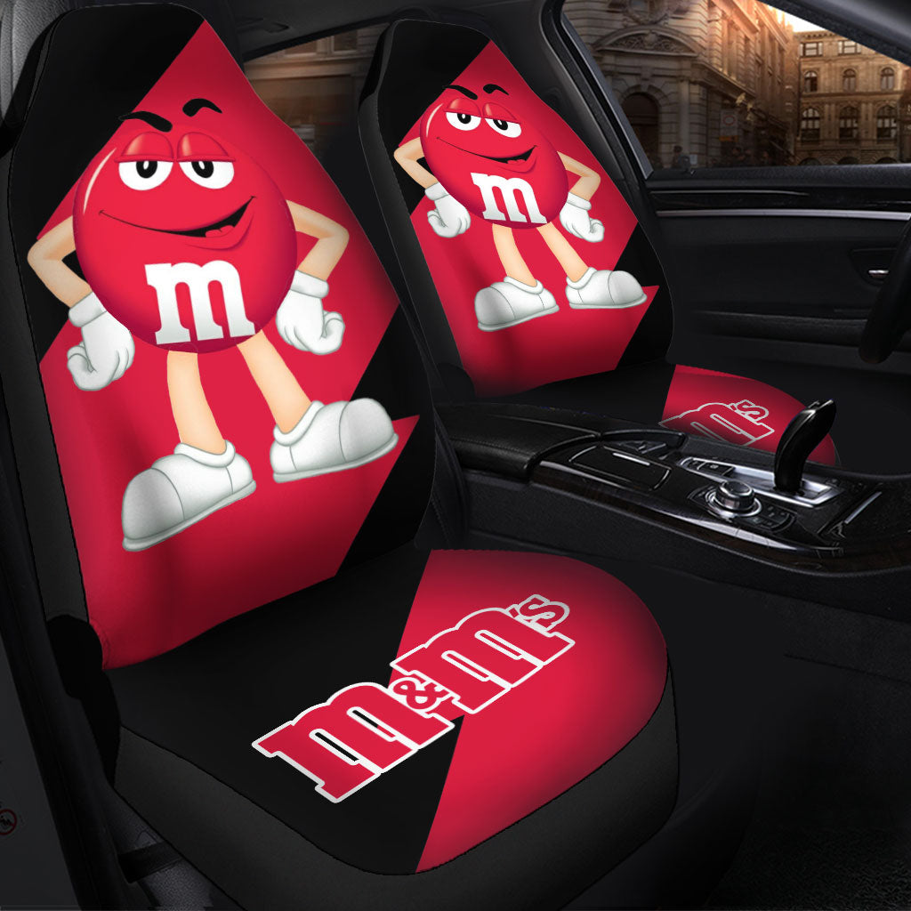 M&M’S Candy Ice Cream Cones Chocolate Red Car Seat Covers Custom Car Accessories