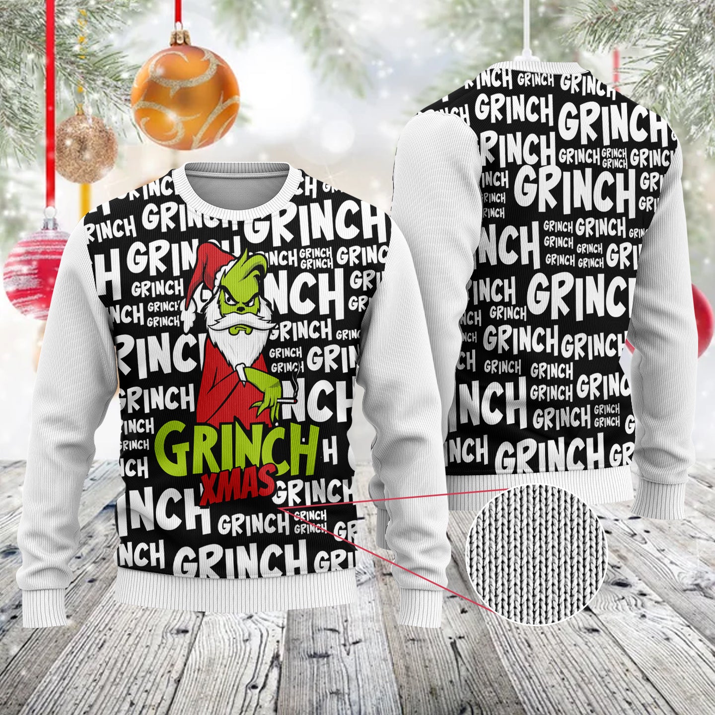 Grinch Xmas Santa Merry Christmas Winter Ugly Sweater Unisex Shirt Gifts Men Women For Husband