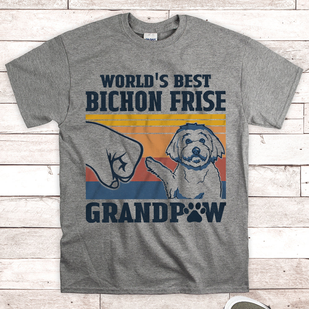 World’S Best Bichon Frise Grandpaw Shirts Gift For Bichon Frise Grandpa M0402 Nh95