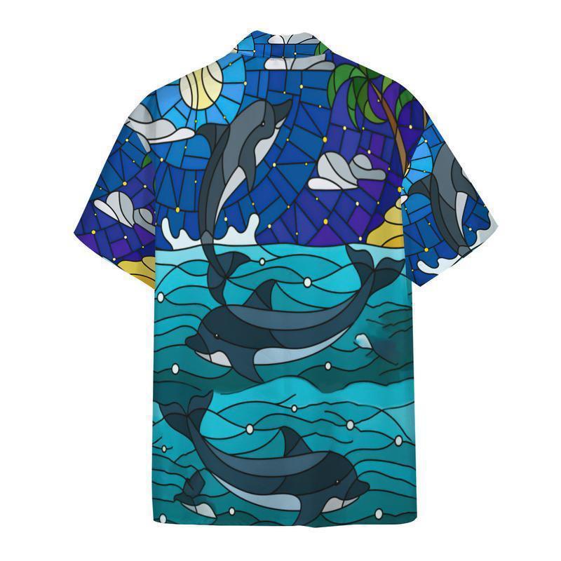 Dolphin Ocean Biology Into The Sea Hawaiian Shirt