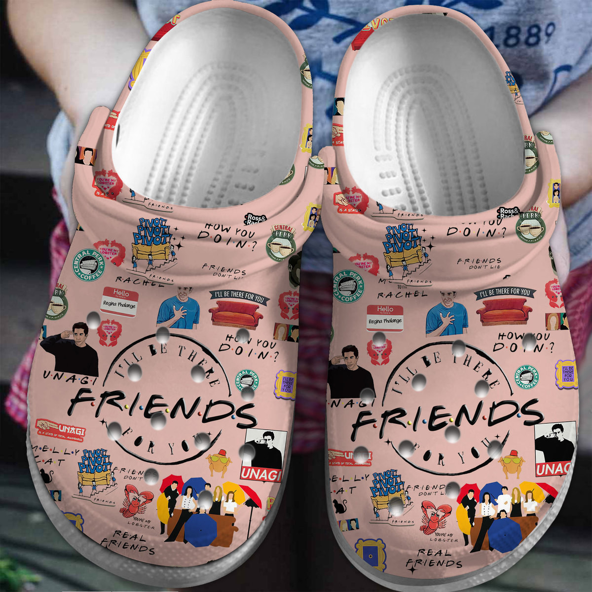 Premium Friends TV Series Crocs Crocband Clogs Shoes Comfortable For Men Women and Kids 3