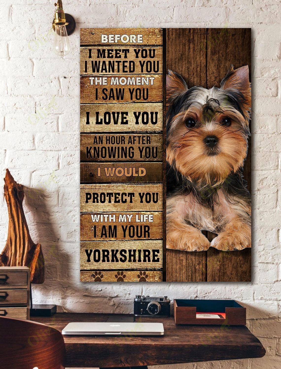 Yorkshire – Protect You With My Life Canvas Wall Art Home Decor