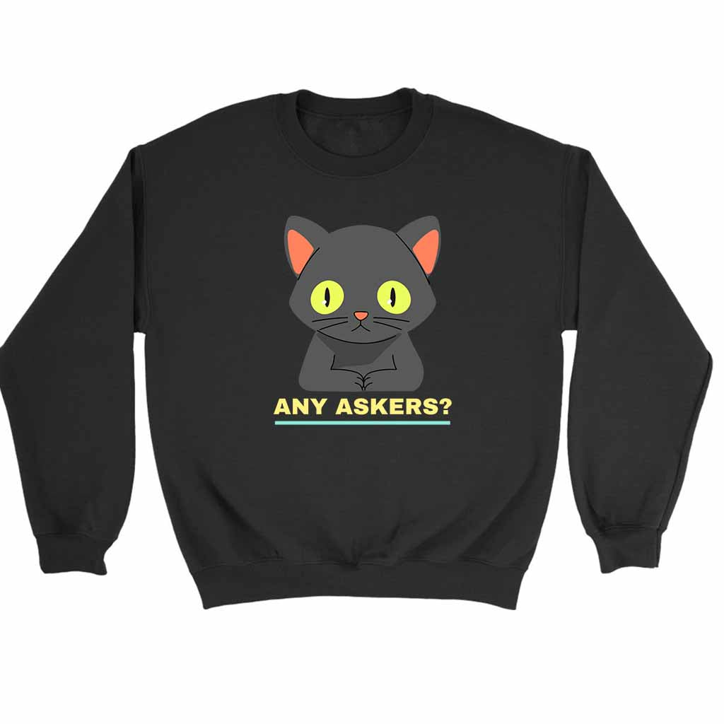 Any Askers Cat Kitten Meouw Overcome Sweatshirt Sweater