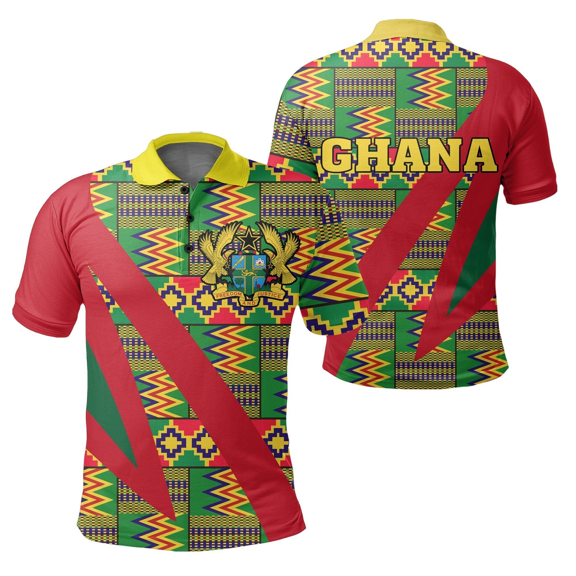 Greek Life Polo Shirt – Ghana Kente Polo Shirt – Fast Style