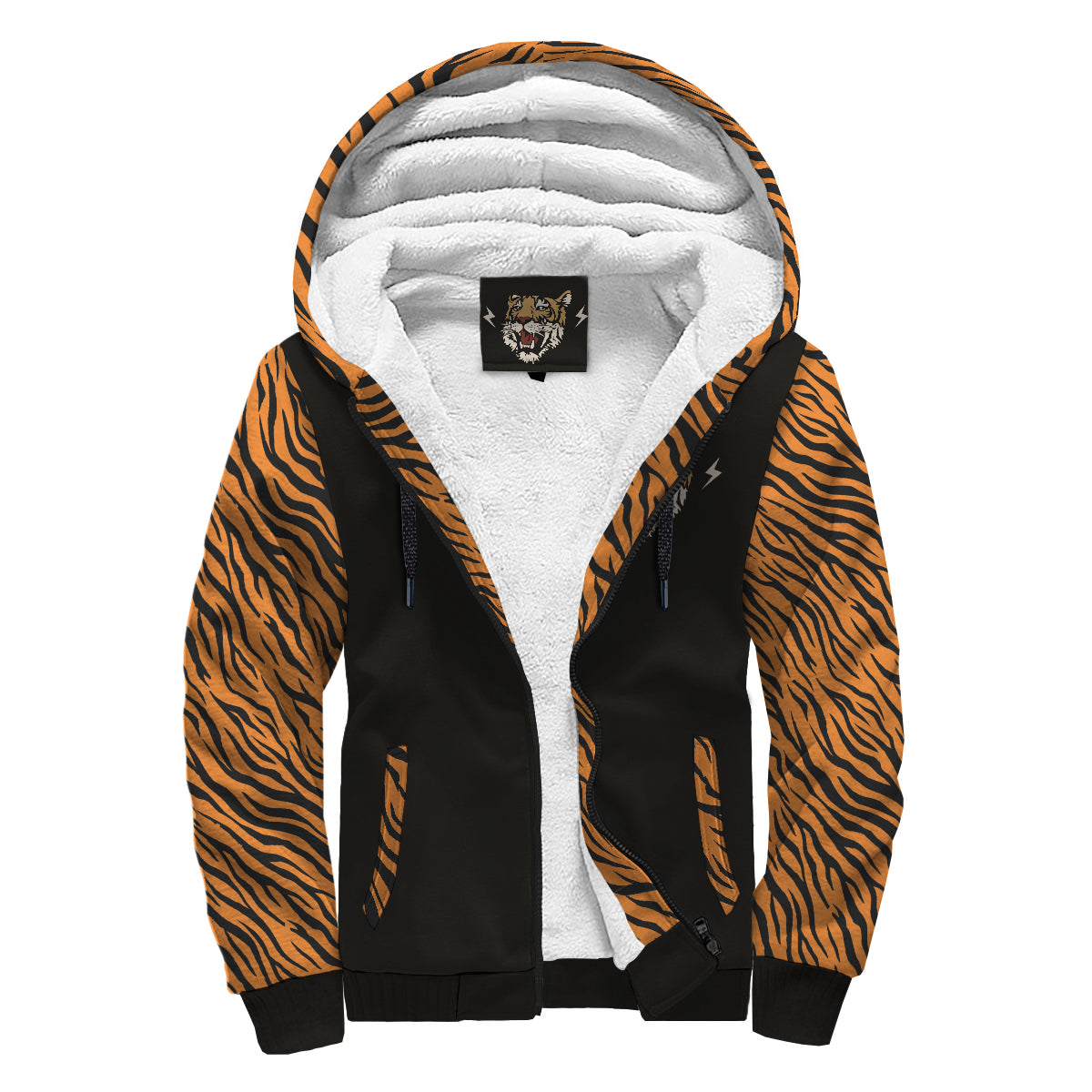 Tiger Print – Custom Designed Aop Sherpa Hoodie