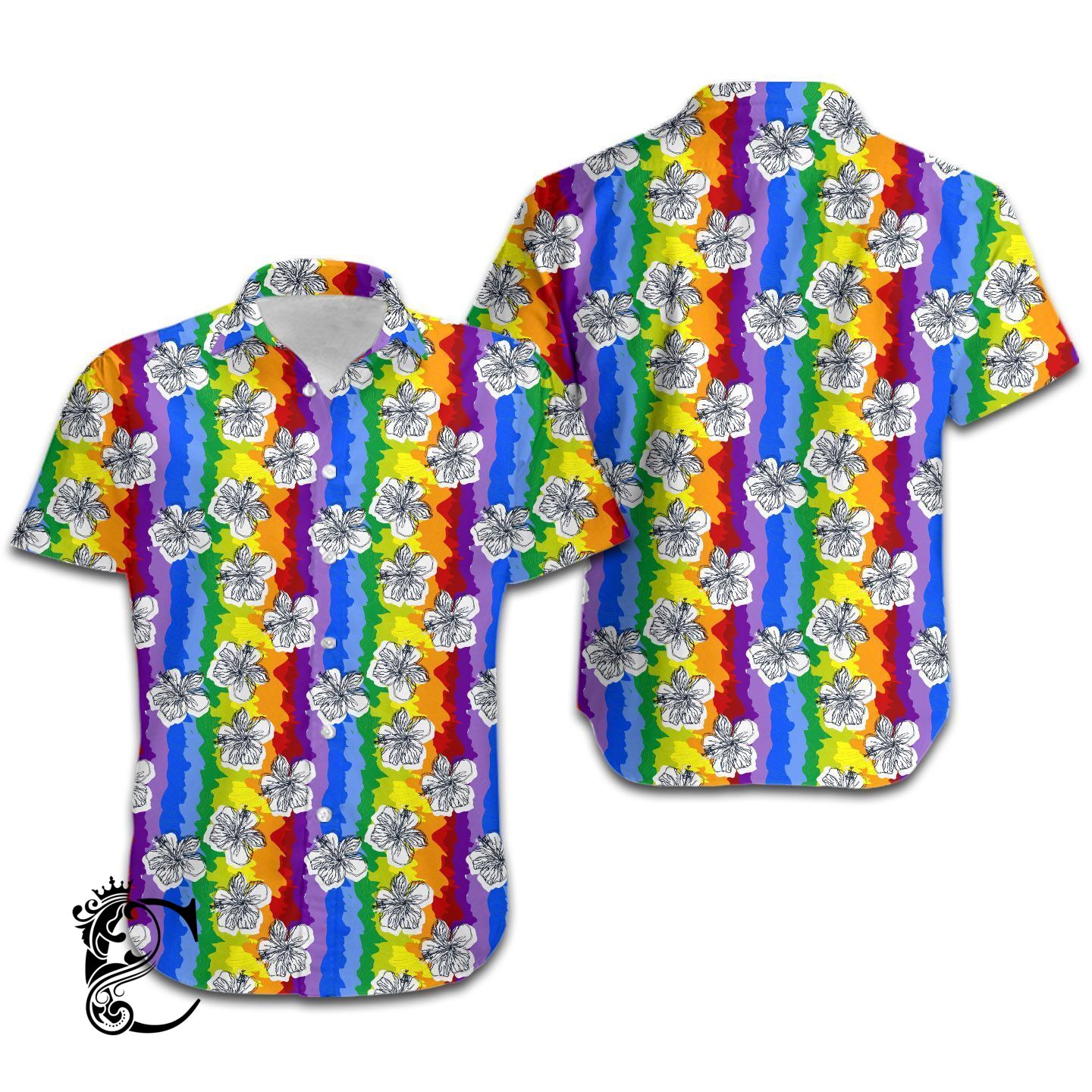 Beach Shirt Lgbt Hibiscus Women Hawaiian Shirt- Chillicothemall