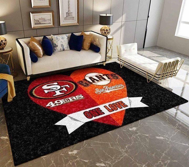 San Francisco 49Ers-Giants Area Rug Baseball Football Team Logo Carpet Living Room Rugs Floor Decor 200327