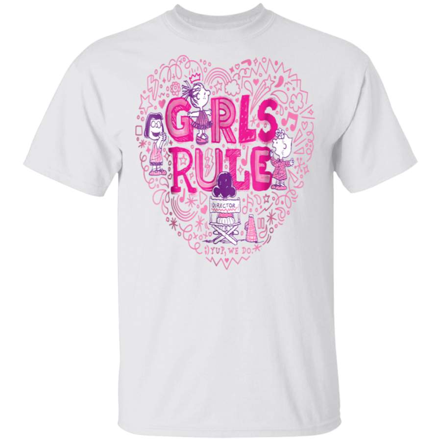 Peanuts Girls Rule Girl Power Heart T Shirt