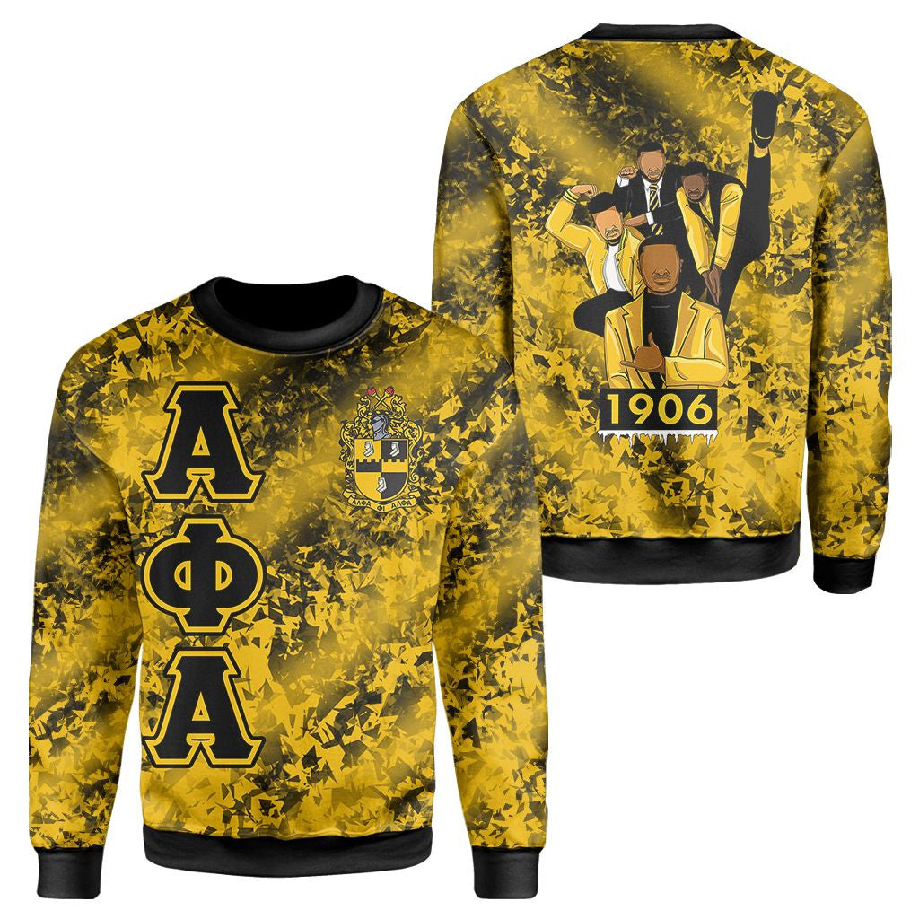 Fraternity Sweatshirt – Alpha Phi Alphas 1906 Diamond Pattern Sweatshirt