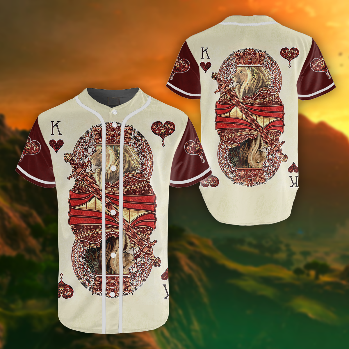 Summer Collection – King Heart Lion 3D All Over Printed Unisex Shirts