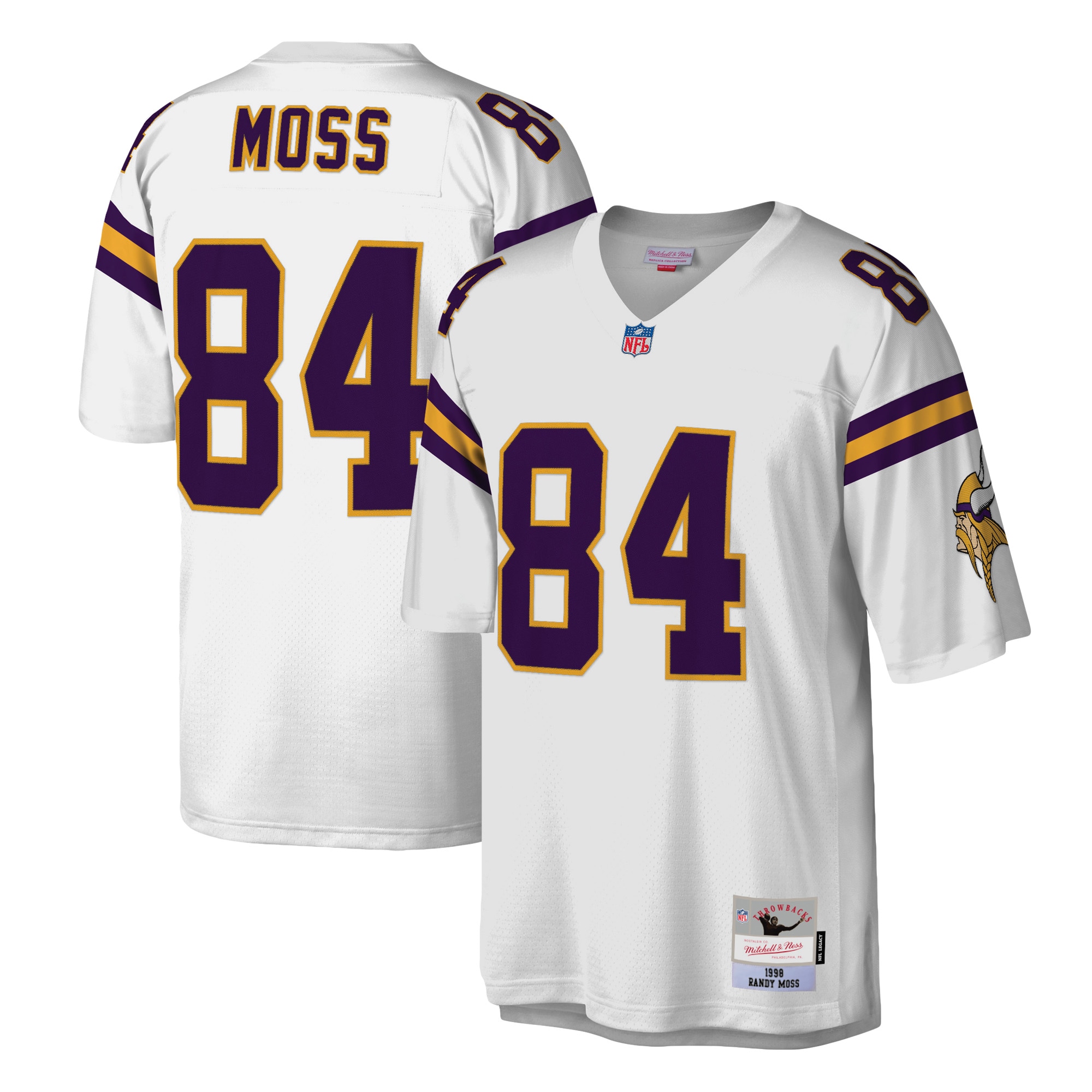 Men’s Minnesota Vikings Randy Moss Mitchell & Ness White Legacy Jersey