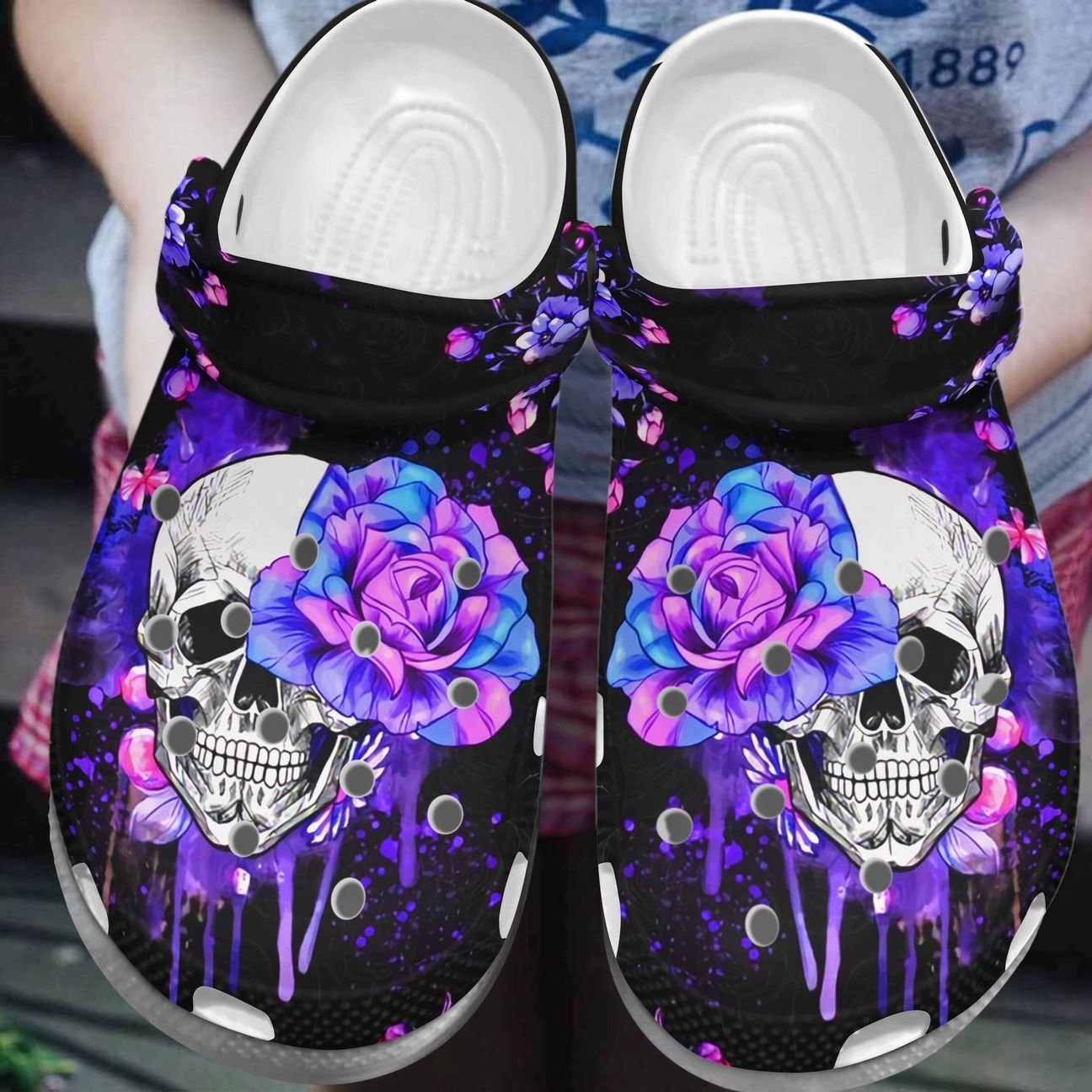 Skull Personalize Clog, Custom Name, Text, Fashion Style For Women, Men, Kid, Print 3D Dreamy Skull