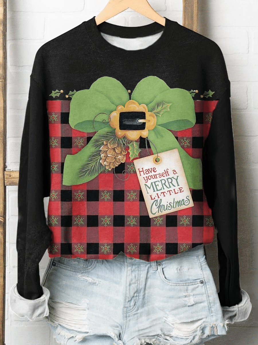 Funny Christmas Gift Print Long Sleeve Sweatshirtshirt