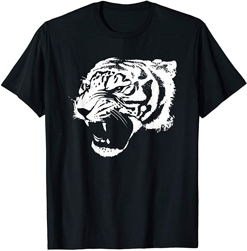 Big Cats Apex Predator White Tiger Graphic T-Shirt