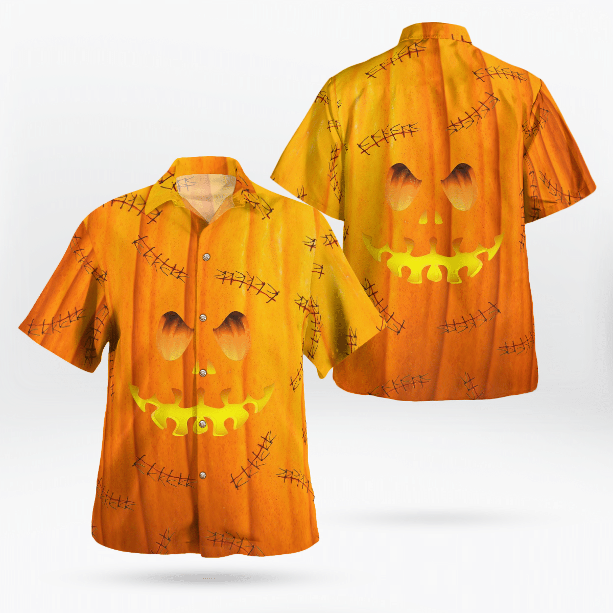 Halloween Pumpkin Aop Hawaiian Shirt Ha54027