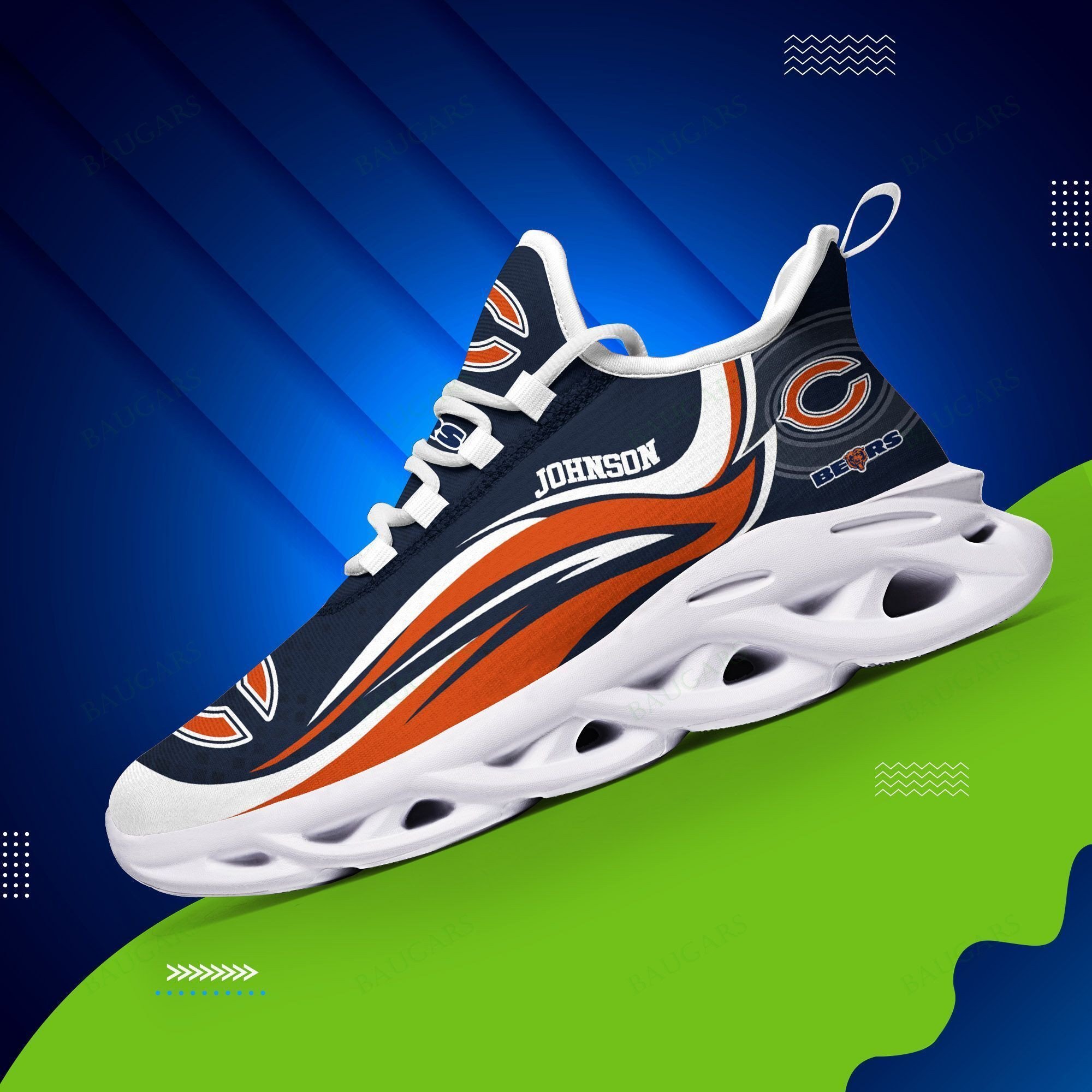 Chicago Bears Yezy Running Sneakers Art 570