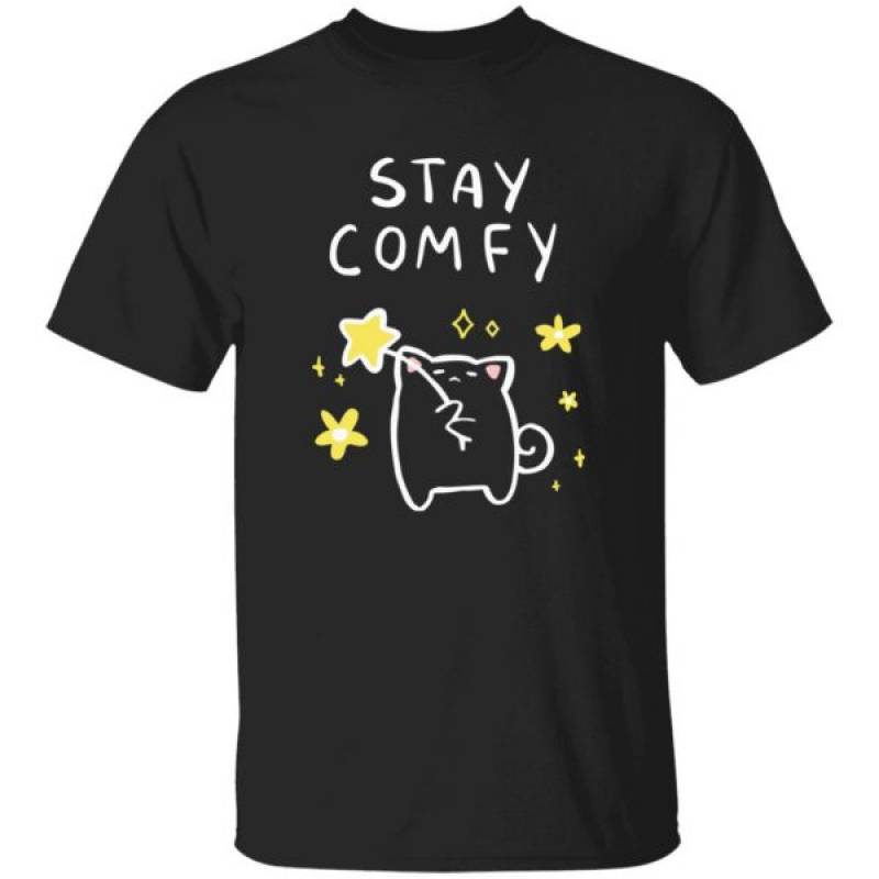 LilyPichu merch temmie flowers & stars short sleeve t shirt hoodie black