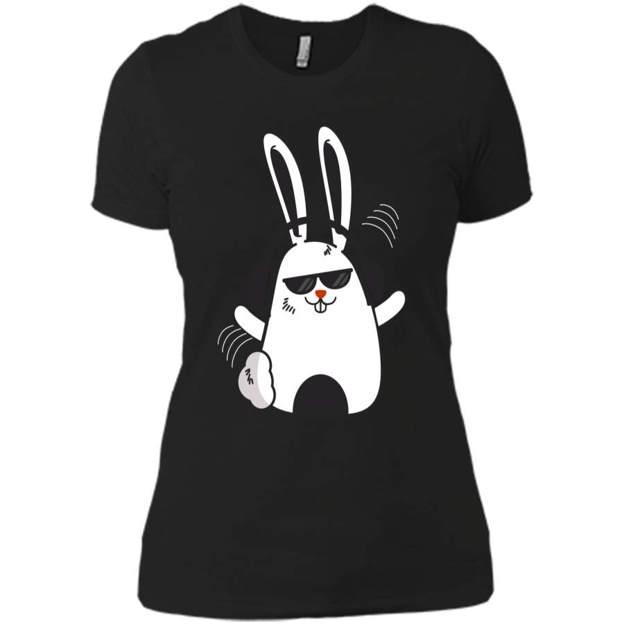 Cute Hip Hop Rabbit Bunny Easter T-Shirt Boys Teen Kids Men Next Level Ladies Boyfriend Tee