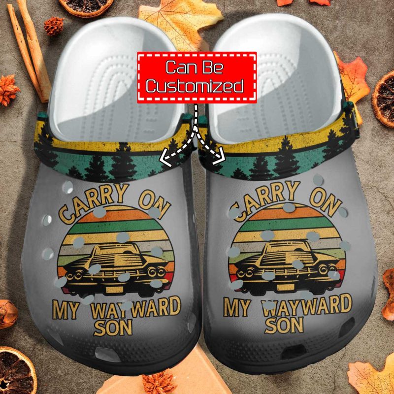 Custom Personalized Carry On My Wayward Son Clog Shoes