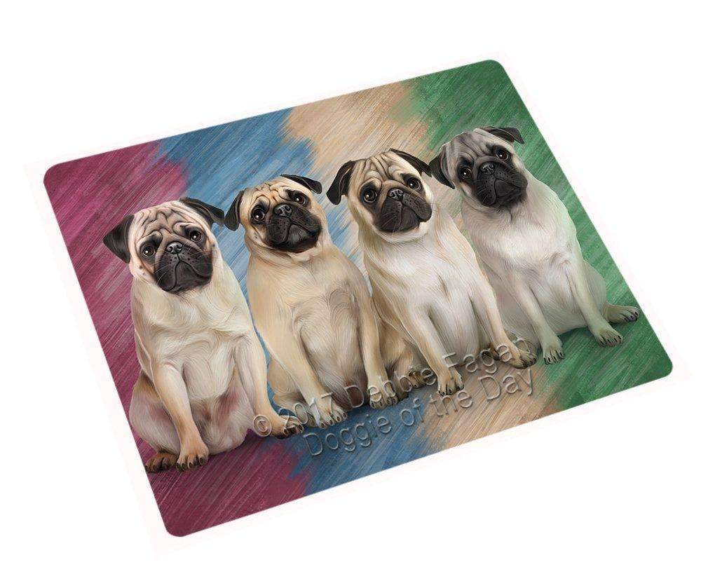 4 Pugs Dog Blanket Blnkt50124