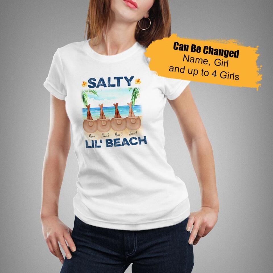 Personalized Friends Salty Lil Beach Women Shirt, Custom Gift For Bestie – Trending Personalized