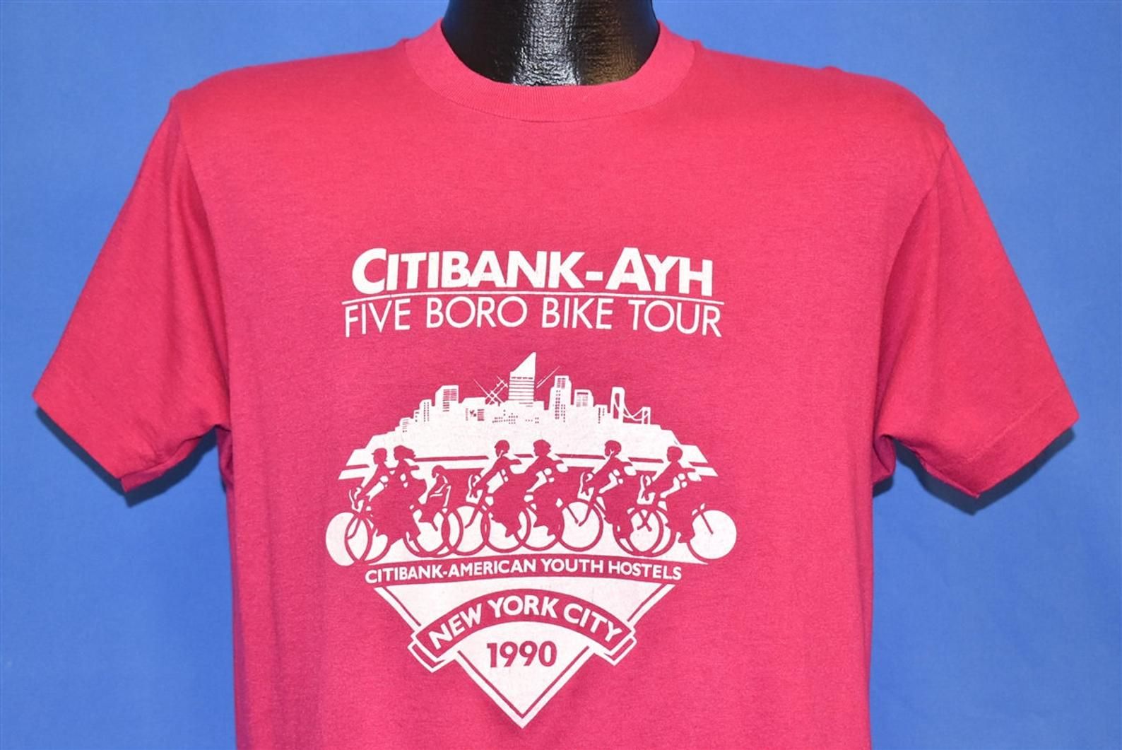 90S Five Boro Bike Tour Nyc 1990 T-Shirt