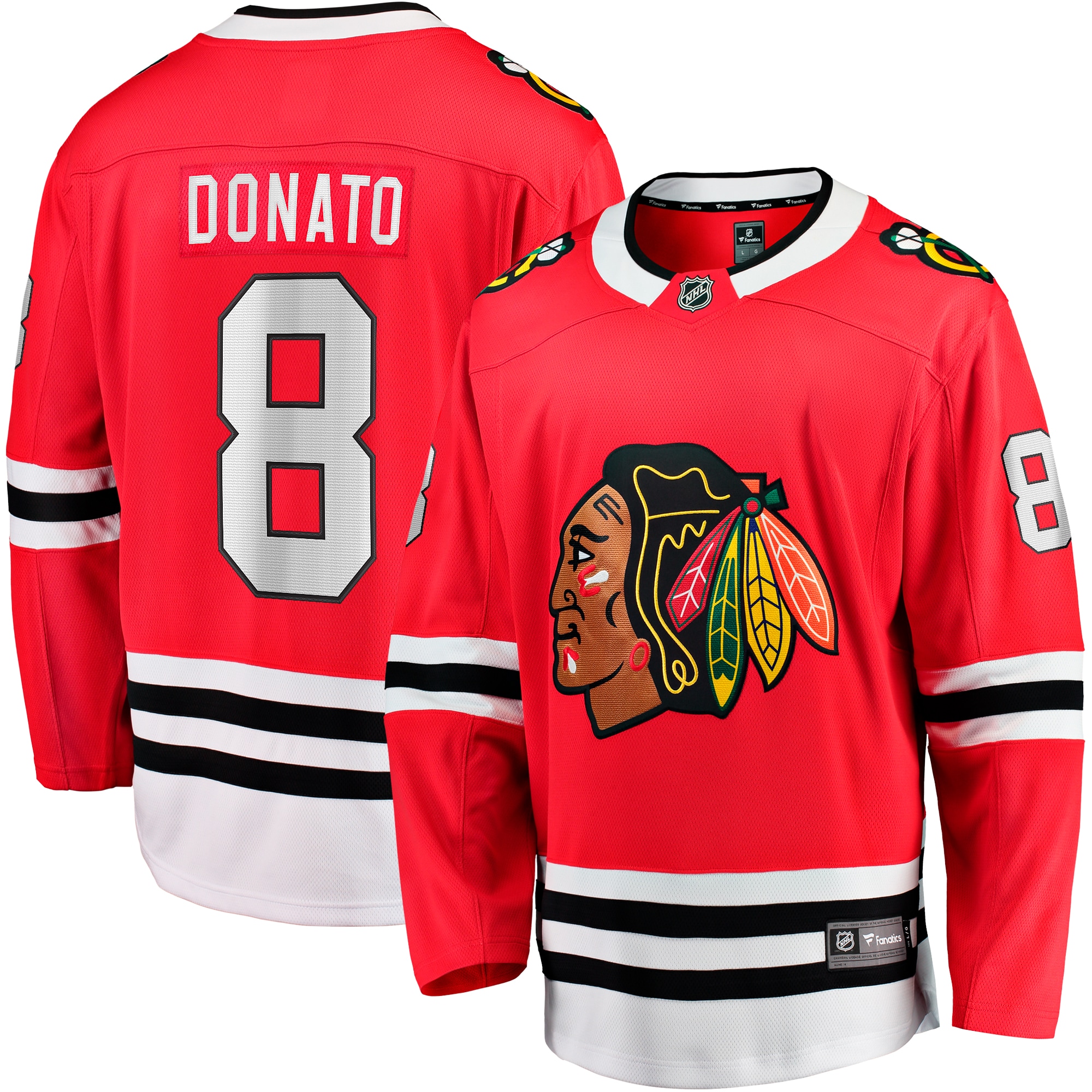 Men's Chicago Blackhawks Ryan Donato Red Home Breakaway Jersey