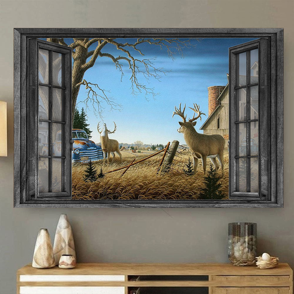 Whitetail Deer 3D Wall Art Home Decor Gift Couple Farm Hunting Lover Da0391-Tnt