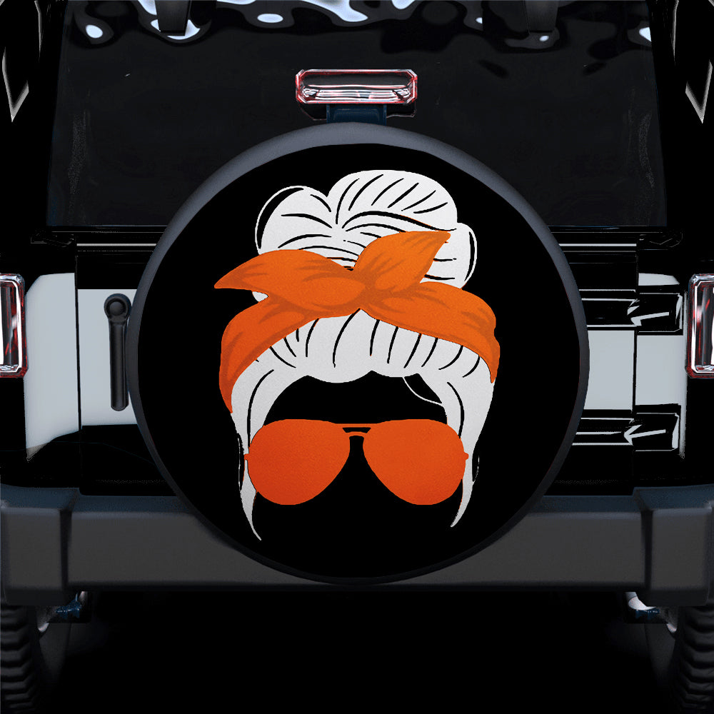 Orange Turban Jeep Girl Car Spare Tire Covers Gift For Campers