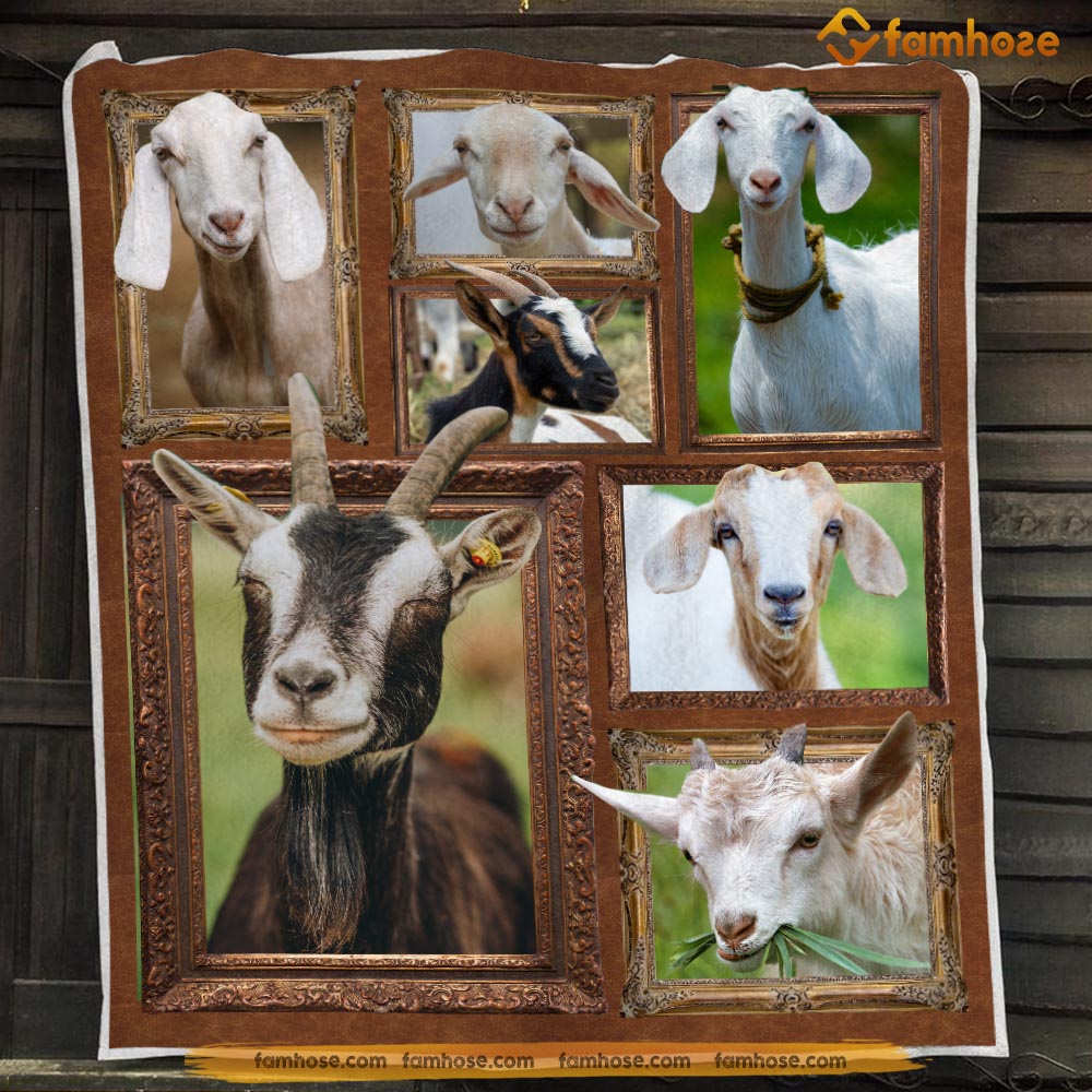 Funny Goat Blanket, Look At Me Goat Fleece Blanket – Sherpa Blanket Gift For Goat Lover