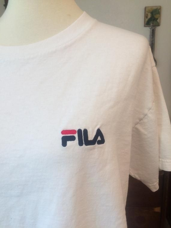 90S White Fila Shirt Vintage 1990S Tennis Vtg Shirt