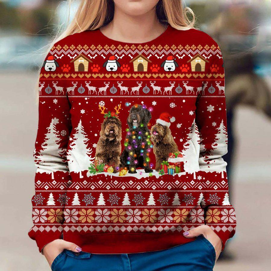 Barbet Christmas – Ugly Christmas Sweatshirt – 3D Sweatshirt