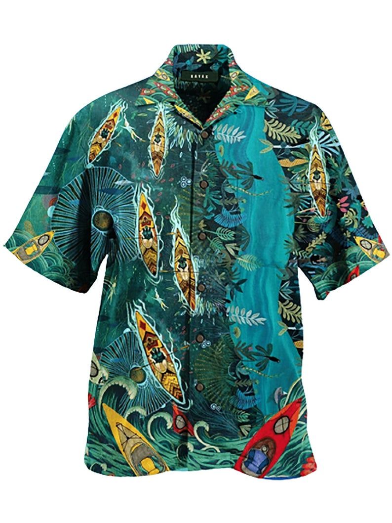 Kayak Multicolor Nice Design Hawaii Shirt Ha94420