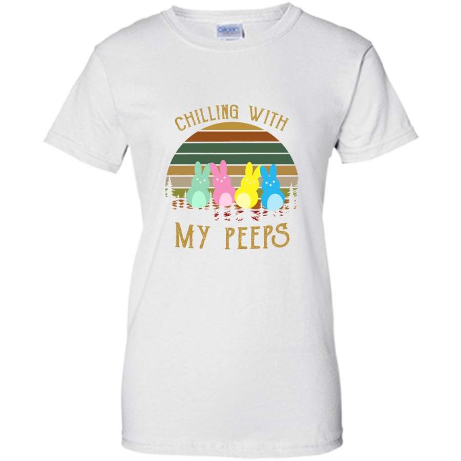 Chilling With My Peeps, Classic Vintage Retro – Gildan Women Shirt