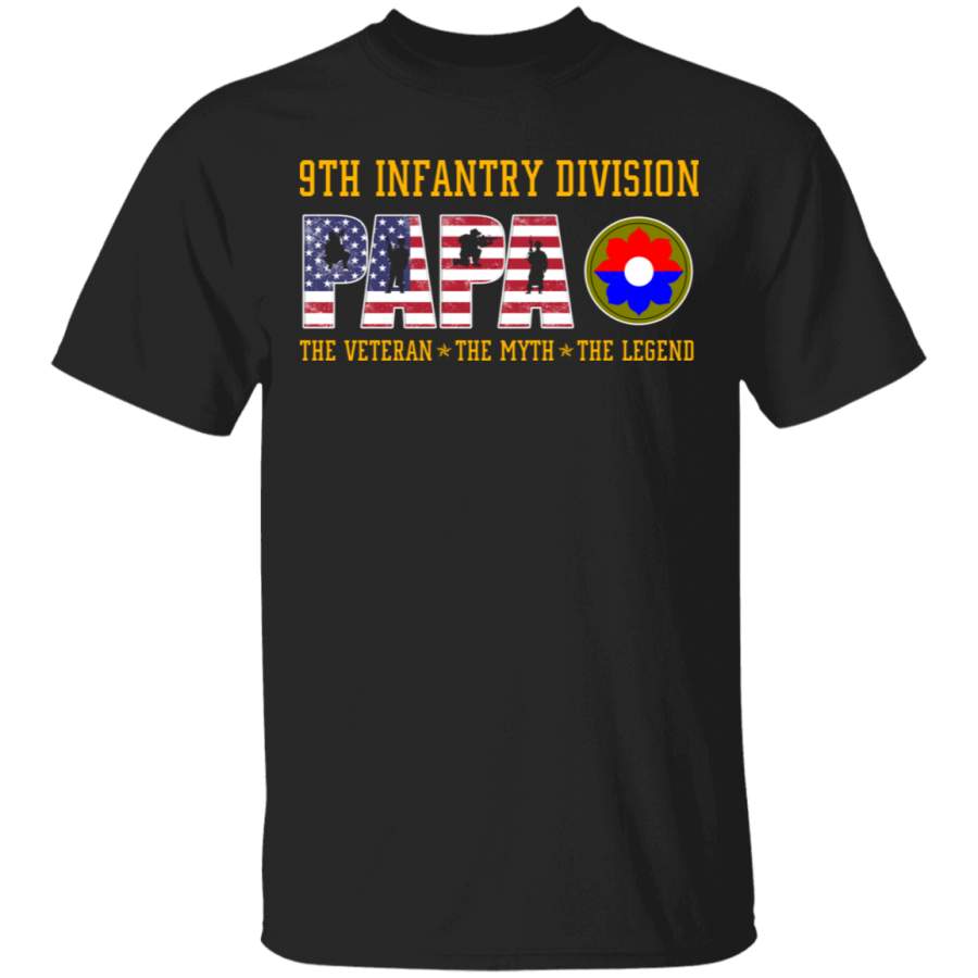 9th Infantry Division Papa The Veteran The Myth The Legend T-Shirt Veterans Day Christmas Gift Mug