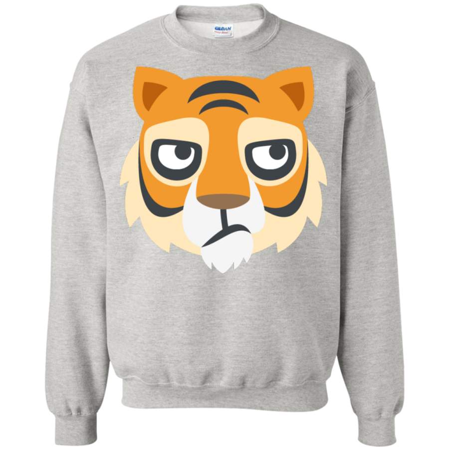 Bored Tiger Face Emoji Sweatshirt