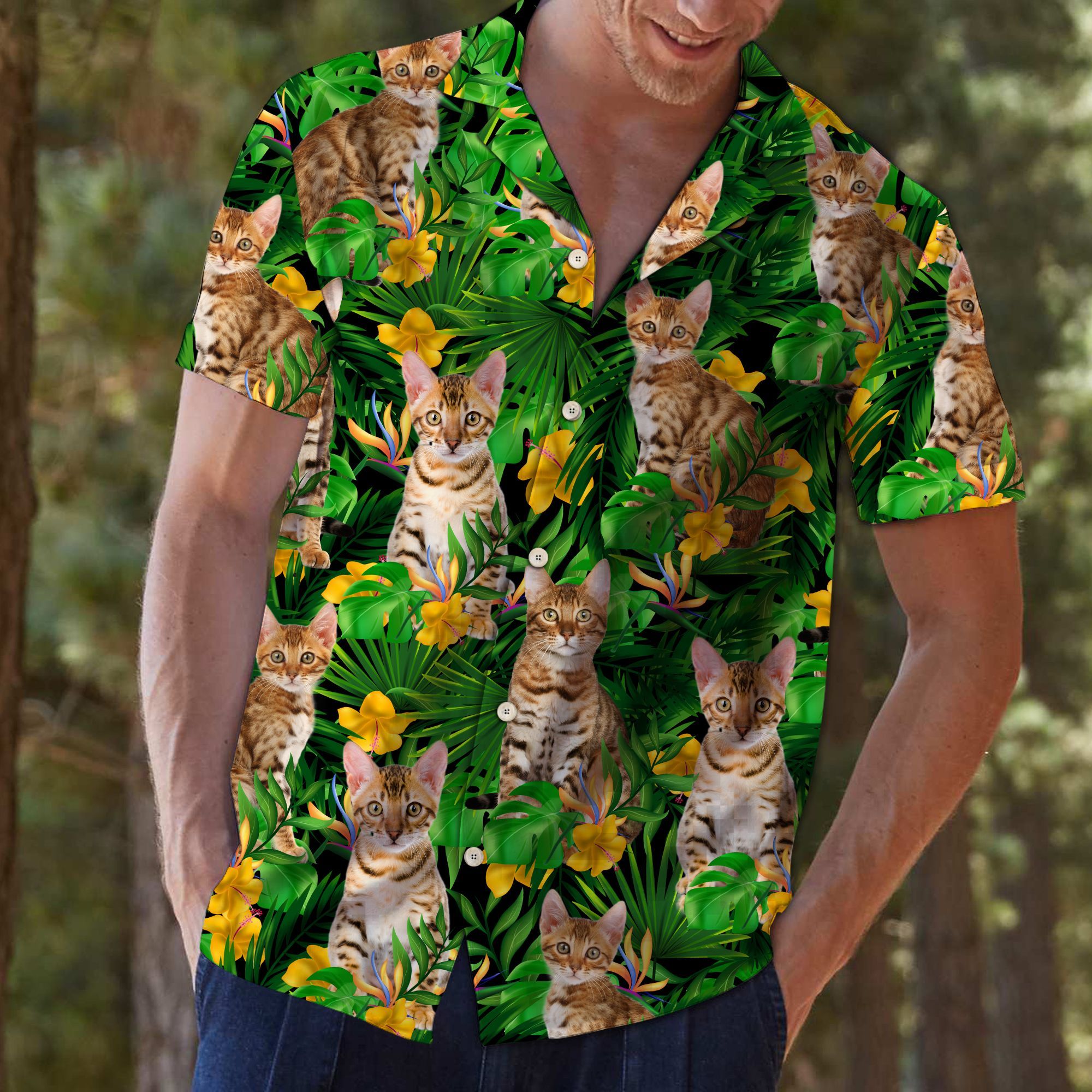 Bengal Tropical Wild Flowers Hawaiian Shirt For Men, Hawaiian Shirt For Women, Aloha Shirt, Hawaii Shirt