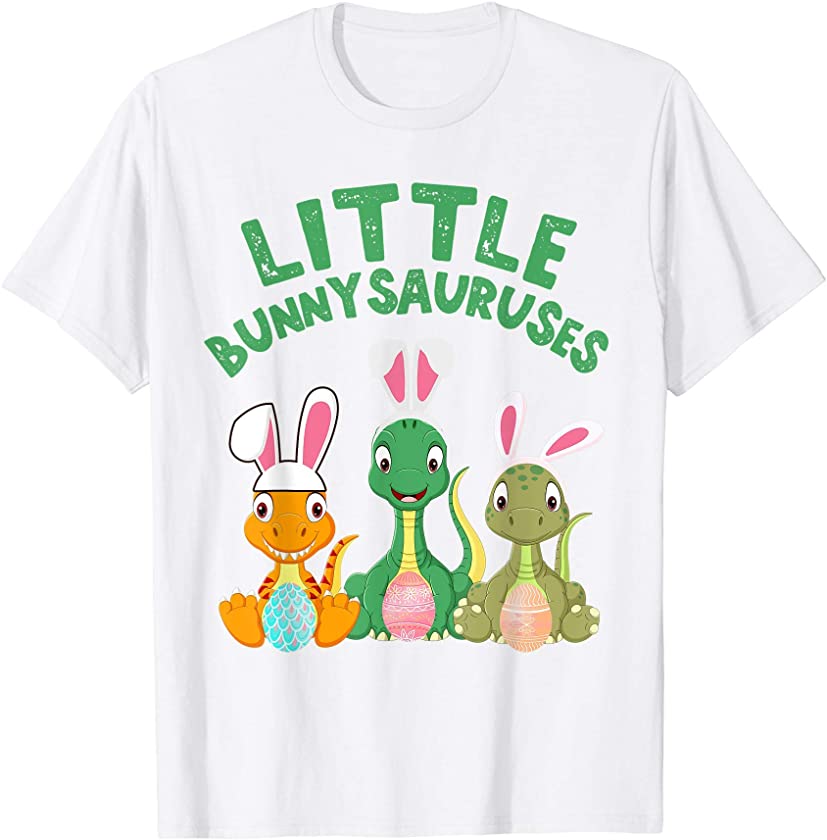 Little BunnySauruses Baby T Rex Dinosaur Easter Bunny Kids T-Shirt