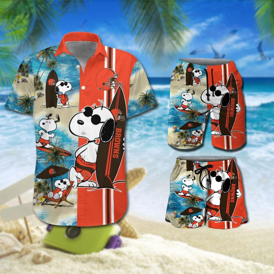 Cleveland Browns Snoopy All Over Print Hawaii Shirt Shorts Ha8347